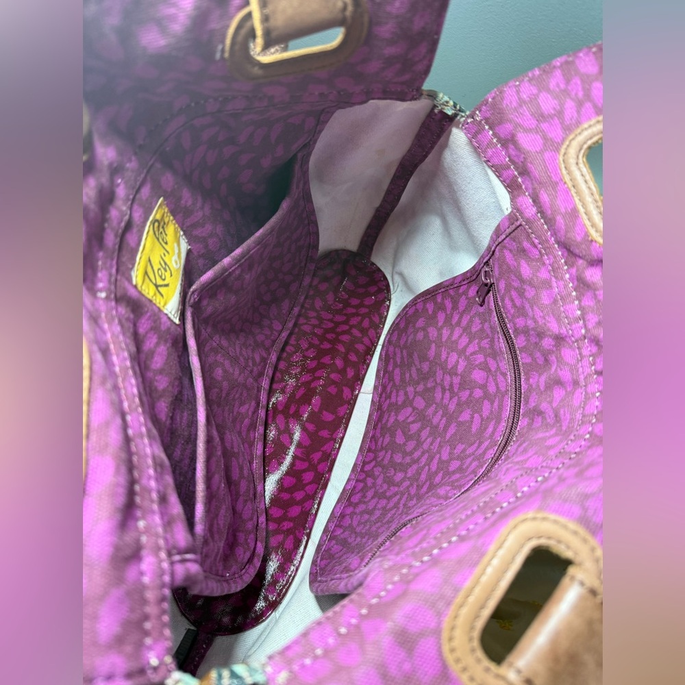 🎨 Fossil Key-Per Coated Canvas Print Tote Bag - Picture 8 of 15